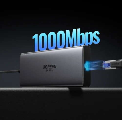 UGREEN Dual HDMI USB-C HUB 8K 4K Adaptador HDMI 10 em 1 Divisor com RJ45 USB3.0 PD 100W Dock para MacBook Pro Air Laptop USB HUB - Imagem 26