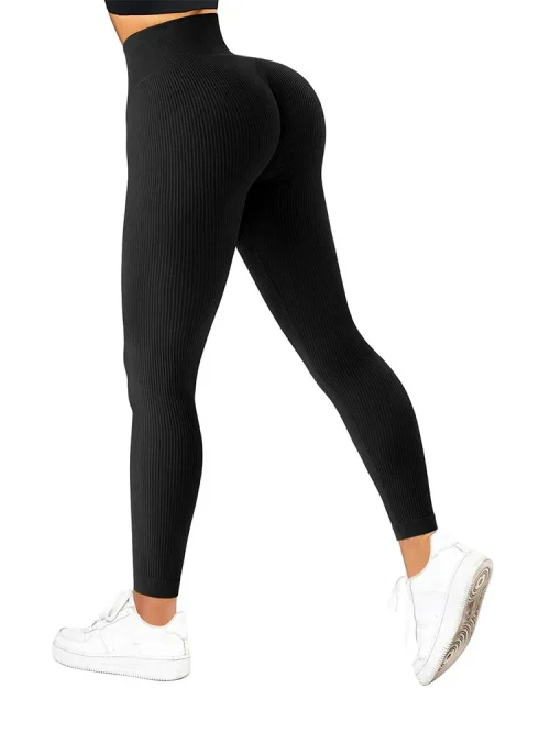 Calça legging feminina de cintura alta sem costura, calça skinny elástica casual para corrida ao ar livre, outono, calça de compressão - Imagem 17