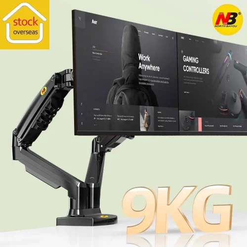 Nb nova mola a gás f160 17 "-27" 30 "suporte de monitor duplo braço desktop 360 girar suporte de computador 2-9kg suporte de monitor porta usb3.0 - Imagem 4