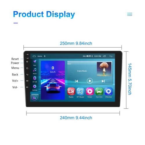 Podofo 10.1 "/9"/7 "android rádio do carro 2din multimídia player de vídeo carplay android auto estéreo do carro para toyota volkswagen hyundai - Imagem 42