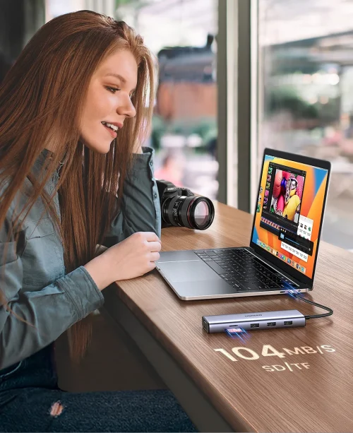 UGREEN Dual HDMI USB-C HUB 8K 4K Adaptador HDMI 10 em 1 Divisor com RJ45 USB3.0 PD 100W Dock para MacBook Pro Air Laptop USB HUB - Imagem 29