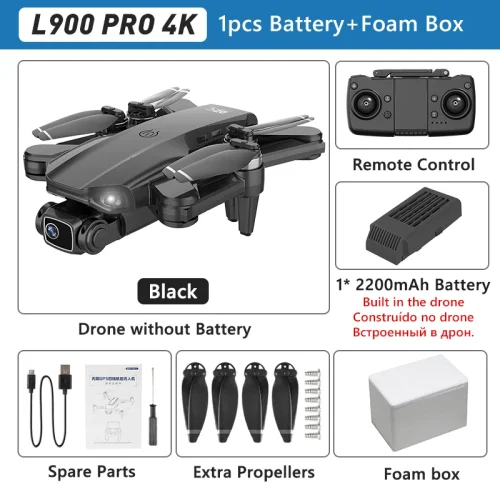 Lyrc l900 pro gps drone 4k profissional hd câmera dupla 5g wifi motor sem escova fpv quadcopter dobrável fotografia aérea drone - Imagem 11