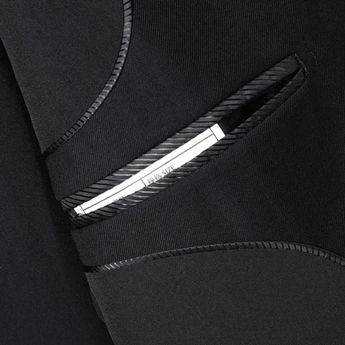 Novo (blazer + calças) moda masculina negócios cavalheiro estilo italiano fino cor sólida terno profissional casamento noivo melhor homem terno - Imagem 5