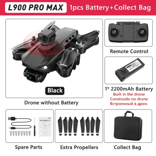 Lyrc l900 pro gps drone 4k profissional hd câmera dupla 5g wifi motor sem escova fpv quadcopter dobrável fotografia aérea drone - Imagem 14