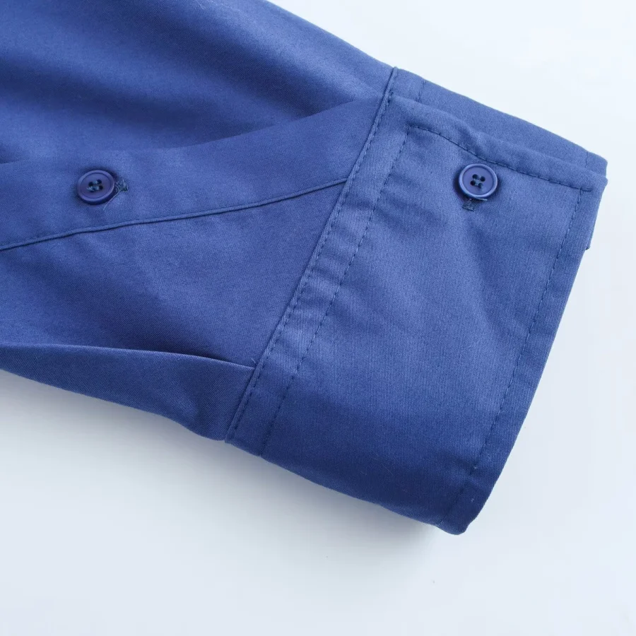 ETJ 2025 Primavera novo design de moda feminina simples versão solta de camisa de popeline de manga comprida tudo-em-um casual e confortável - Imagem 16