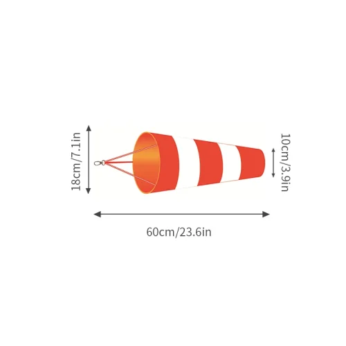 60/80/100cm windsock ao ar livre medição de direção do vento cinto reflexivo rip-stop cata-vento para aeroporto aviação jardim fazenda - Imagem 8