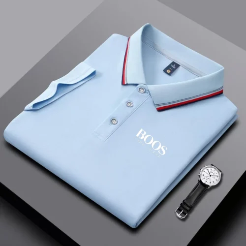 Camisa polo masculina casual de manga curta bordada, moderna, respirável, confortável e versátil - Imagem 6