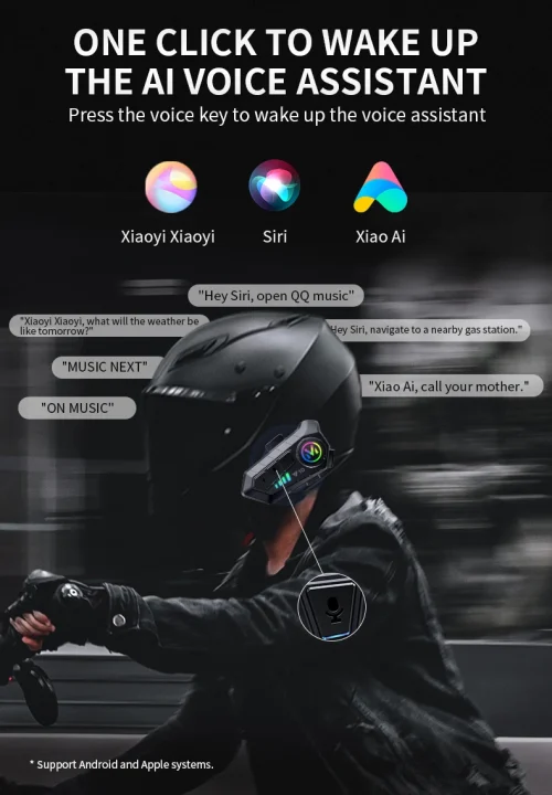 Y10 capacete de motocicleta fone de ouvido Bluetooth conectar 2 telefones ao mesmo tempo IPX6 à prova d'água as grandes baterias 48 horas - Imagem 15