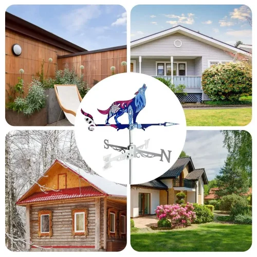 Metal Rooster Weather Vane, Decorações de animais, Wind Spinner para jardim, fazenda, quintal, decorações ao ar livre - Imagem 13